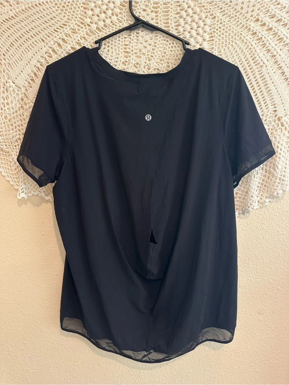 lululemon Mesh-Trim Short Sleeve Tee Black
